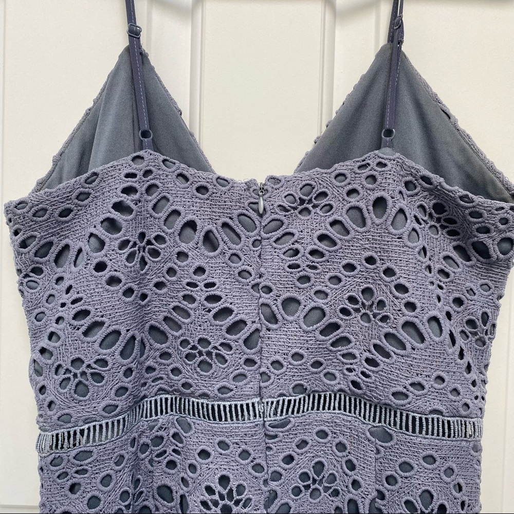 Periwinkle Lace Midi Dress - Picture 11 of 12